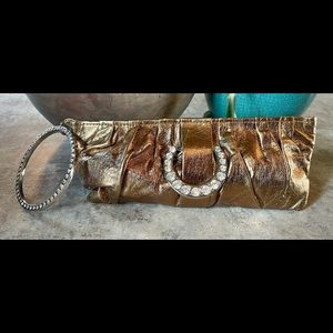 Gold/Rhinestone Clutch
